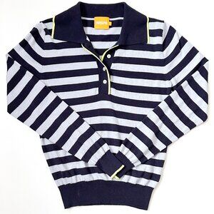 WISPR Lightweight Cotton Silk Pullover Collared Sweater - Size Small